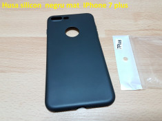Husa silicon negru mat IPhone 7 plus foto