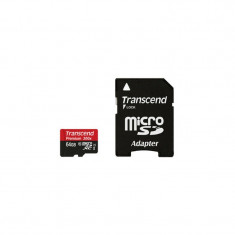 Card memorie Transcend Micro SDXC 64GB Class 10 + Adaptor SD foto