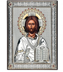 Icoana Iisus Hristos placata cu Aur si Argint by Chinelli - made in Italy foto