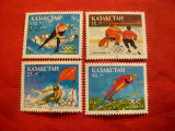 Serie Olimpiada de Iarna 1994 Kazakstan , 4 valori, Nestampilat