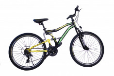 Bicicleta MTB Full Suspensie UMIT Albatros V , culoare galben, roata 26 , otelPB Cod:2657000000 foto