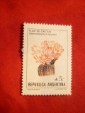 Serie- Floare de Cactus 1987 Argentina , 1 valoare, Nestampilat