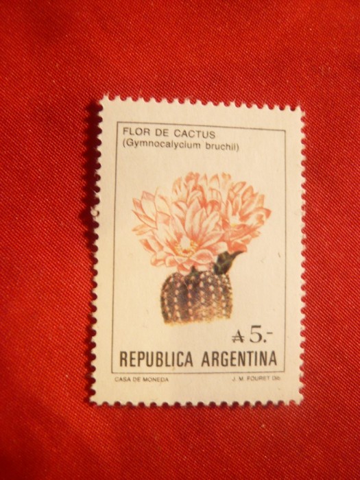 Serie- Floare de Cactus 1987 Argentina , 1 valoare