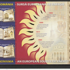 Romania ,sursa de energie ,coli ta ,Nr lista 1835a.