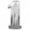 Balon Folie Figurina, Cifra 1, Argintiu, 85cm