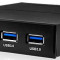 Hub USB RaidSonic IB-866 4 porturi USB 3.0 (Negru)