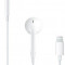 Casti Apple EarPods MMTN2ZM/A, cu microfon, conector Lightning (Albe)