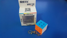 Cub Rubik 3x3x3 MoFangJiaoShi Mini KeyRing - 35mm - Breloc chei foto