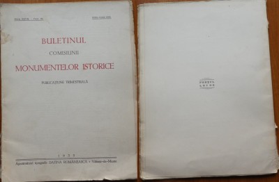 Buletinul Comis. monum. istorice , Apr. - Iunie , 1935 ; Cernauti , Cotnari foto