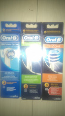 Set 3 Rezerve capete periute Oral B Braun Trizone,cross action,precision clean foto