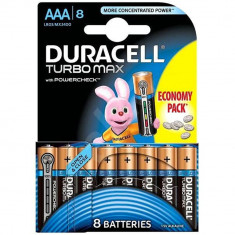 Aproape nou: Baterie alcalina Duracell Turbo Max AAA sau R3 cod 81436242 blister cu foto