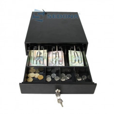 Sertar de bani Mic EK300 (Tip deschidere - Cu cheie si electrica (din casa de marcat)) foto