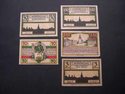 Lot 5 bucati notgeld INSTERBURG diferite Germania foto