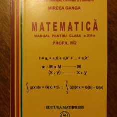 Matematica Cl. a XII-a - Mircea Ganga / R2P2S