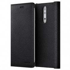 Husa Flip Cover Nokia CP-801 Leather Black pentru Nokia 8 foto