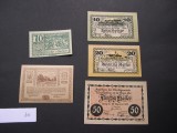 Lot 5 bucati notgeld, gutschein NEUHOFEN, MONDSEE si ZWETTL diferite Austria