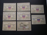 Lot 8 bucati notgeld, gutschein BAD HONNEF am RHEIN diferite Germania