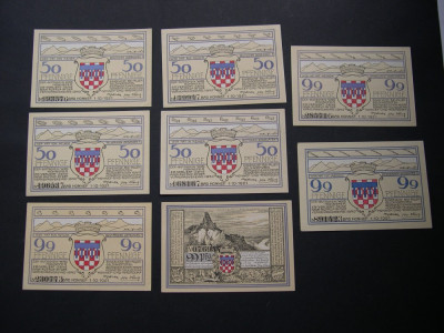 Lot 8 bucati notgeld, gutschein BAD HONNEF am RHEIN diferite Germania foto