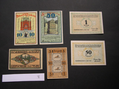 Lot 6 buc. notgeld RINTELN, HOHENWESTEDT, HOYM, ILSENBURG diferite Germania #8 foto