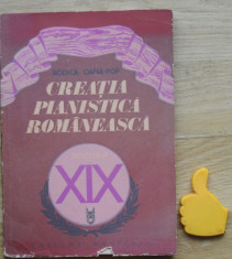 Creatia pianistica romaneasca secolul XIX Rodica Oana-Pop foto