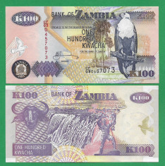 = ZAMBIA 100 KWACHA ND 2005 P-38f UNC = foto