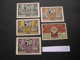 Lot 5 bucati notgeld, gutschein SCHALTAU/THUR si MESENBERG diferite Germania