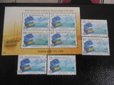 BAHAMAS-50 ANI EUROPA CEPT-SET SERIE COMPLETA,BLOC,4 KLB-NESTAMPILATE, Nestampilat