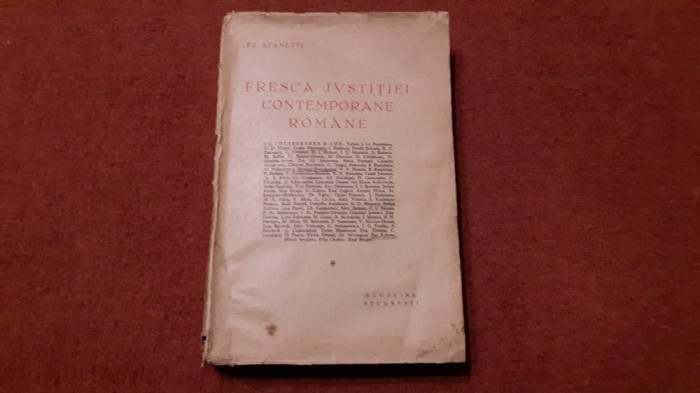 Fresca justiției contemporane Române - Fr. Stanetti (numerotat si semnat)-1935