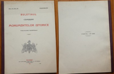 Buletinul Comis. monum. istorice , Apr. - Iun. , 1914 , Tafrali , Alex. Lapedatu foto