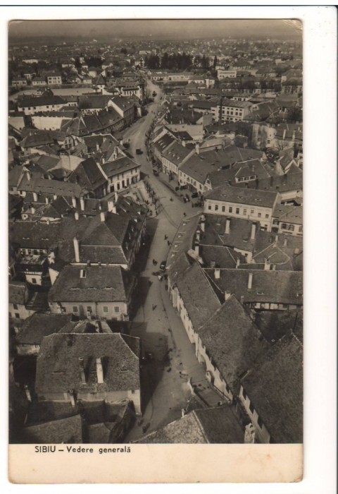 CPI (B9359) CARTE POSTALA - SIBIU, VEDERE GENERALA, RPR, 1960