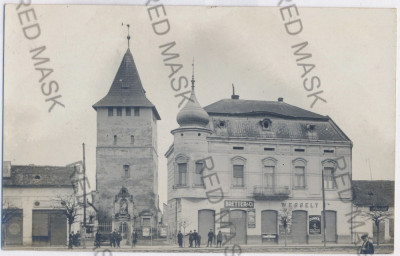 2345 - SALONTA, Bihor, store, church - old postcard, real PHOTO - unused foto