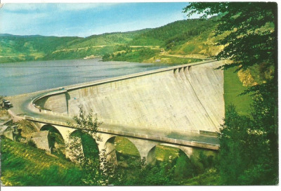 (A) carte postala(ilustrata)-BICAZ-Barajul hidrocentralei foto