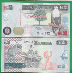 = ZAMBIA 2 KWACHA 2012 P-49 UNC = foto