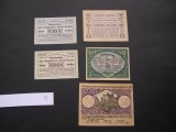 Lot 5 buc. notgeld, gutschein STADL-PAURA, SEEWALCHEN, SCHWERTBERG Austria