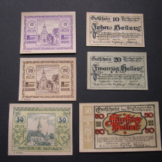 Lot 6 bucati notgeld MAUTHAUSEN diferite Austria aUNC