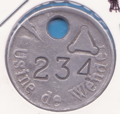 (M1637) JETON FRANTA - USINE DE WENDEL - STANTA 234, LIVRARE IN CARTONAS foto