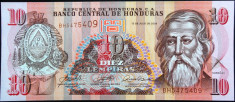 Bancnota exotica 10 LEMPIRAS - HONDURAS, 2006 * Cod 443 = UNC DIN FASIC! foto
