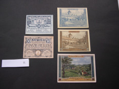 Lot 5 buc. notgeld, gutschein, kassenschein WALDHAUSEN si TRAISKIRCHEN diferite foto