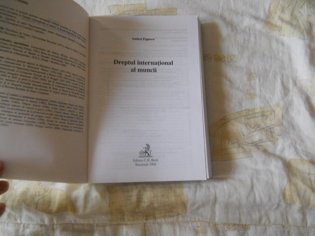Dreptul international al muncii Andrei Popescu, 2006, Col. Master , Carte Noua