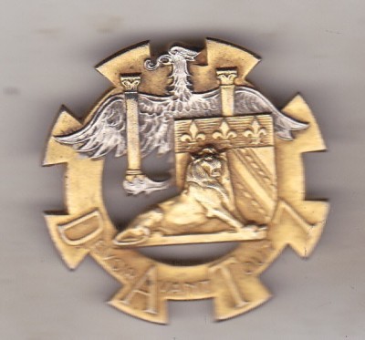 bnk ins Franta - Insigna regiment - artilerie - COMMANDEMENT DE DAT 7&amp;deg;RM foto