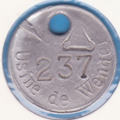 (M1639) JETON FRANTA - USINE DE WENDEL - STANTA 237, LIVRARE IN CARTONAS