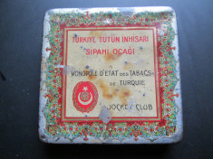 Cutie veche din tabla, Tutun, Tigarete din Turcia. Perioada de dinainte de 1923 foto