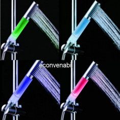 LED Shower Para de Dus Iluminata cu Senzor Temperatura 4 Culori foto