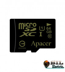 Card microSDXC UHS-I 64GB clasa10 cu adaptor SD, Apacer foto