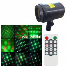 Laser Gradina tip Star Shower, Rosu Verde Telecomanda, Timer WL502B foto