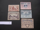 Lot 5 buc. notgeld, gutschein, kassenschein TRAISKIRCHEN si WALDBURG diferite, Europa