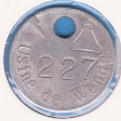 (M1784) JETON FRANTA - USINE DE WENDEL - STANTA 227, LIVRARE IN CARTONAS foto