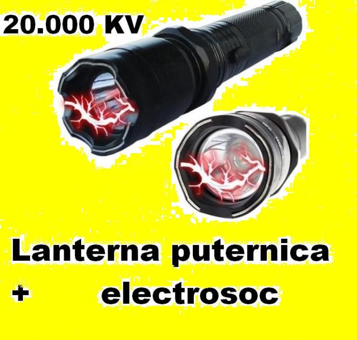 Lanterna cu Electrosoc 20.000 KV led POLICE metal | Okazii.ro