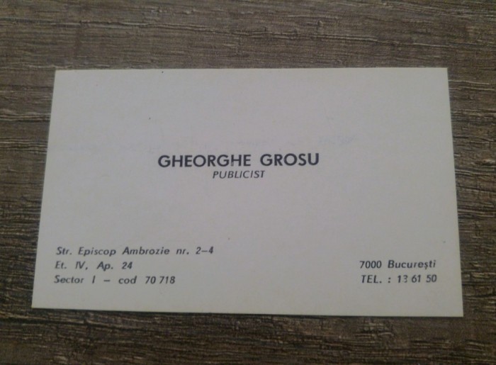 Gheorghe Grosu, epigramist/ carte de vizita