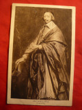 Ilustrata Personalitati - Cardinalul Richelieu, interbelica ,Franta, Necirculata, Printata